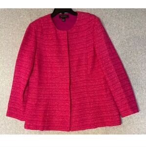 St. John Pink Tweed Blazer Jacket